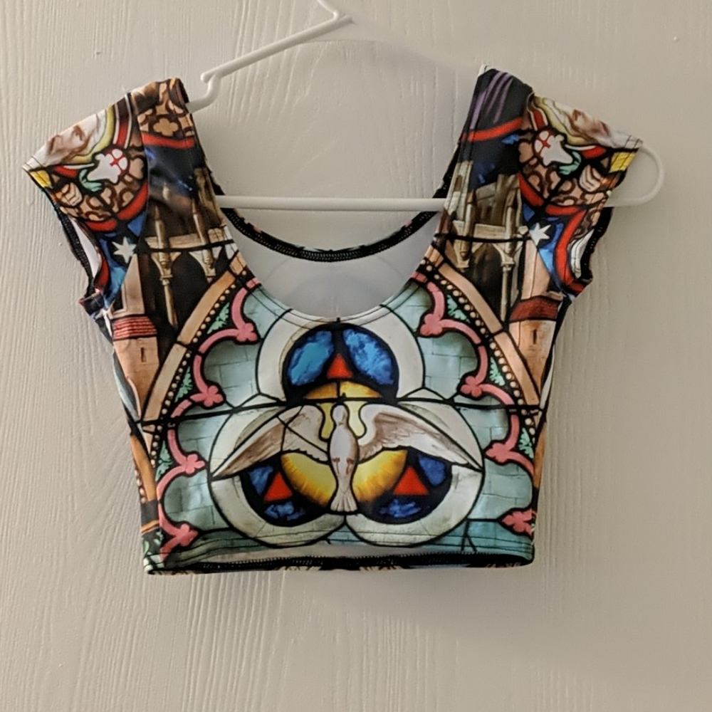 Black milk cathedral Nana suit crop top xxs